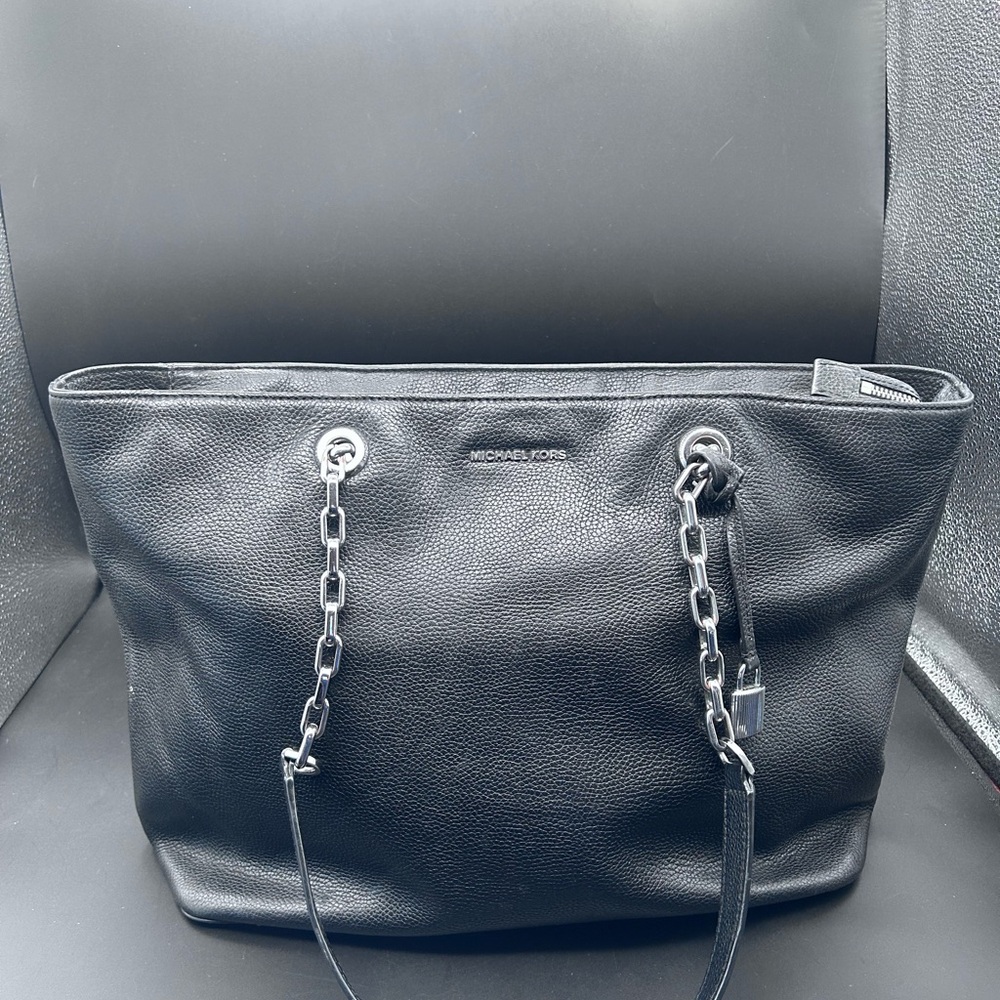Michael Kors Black Chain Strap Tote